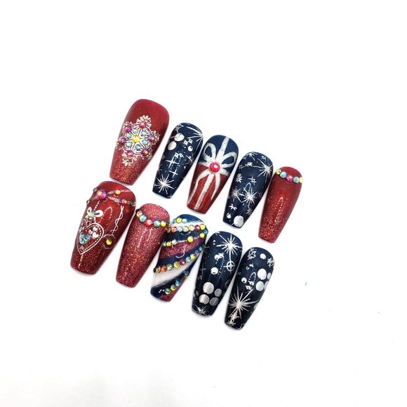 Medium Coffin Gel Press on Nails - Picture 3 of 6